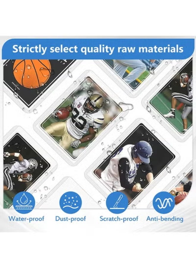 fantasize 80 قطعة من حوامل البطاقات PVC، حماية متميزة بأبعاد 3" x 4"، أكمام بطاقات تداول مضادة للخدش، أكمام بطاقات بوكيمون، أكمام كرة قاعدة شفافة، MTG، K-pop وحماية بطاقة الضمان الاجتماعي - Image 4